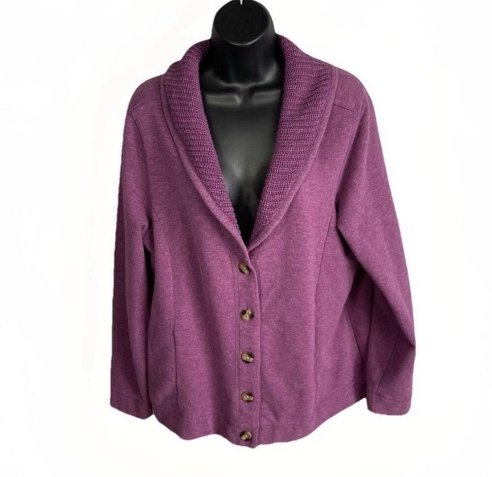 L.L. Bean Granny Cardigan Women’s Shawl Collar Cabincore Cozy L